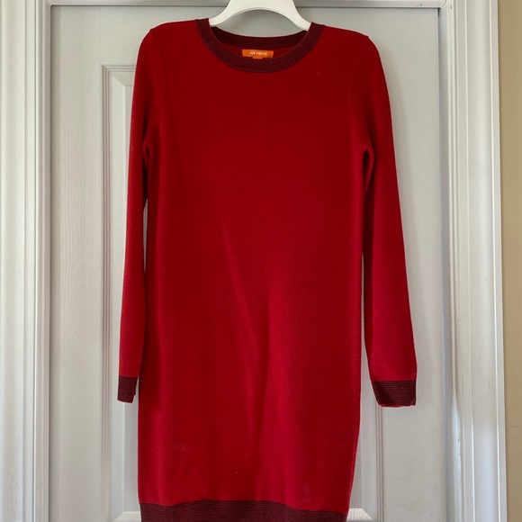 NWT Joe Fresh sweater dress. Size S. Red with black. - Picture 2 of 4